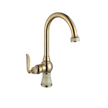 YL-5906-33AP European Gold Plated Marmor Stone Spülbecken Wasserhahn